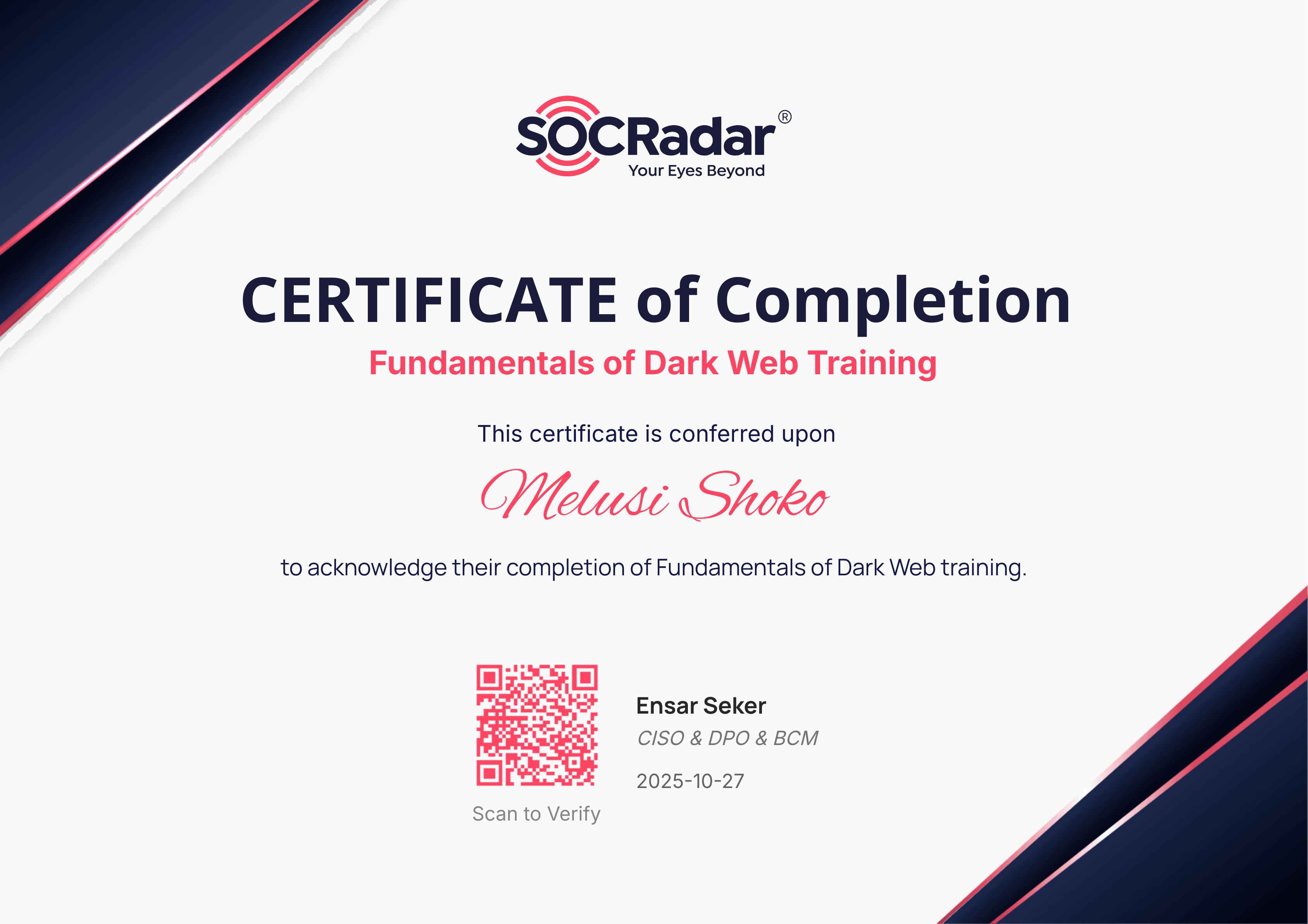 Advanced Threat Intelligence Certificate