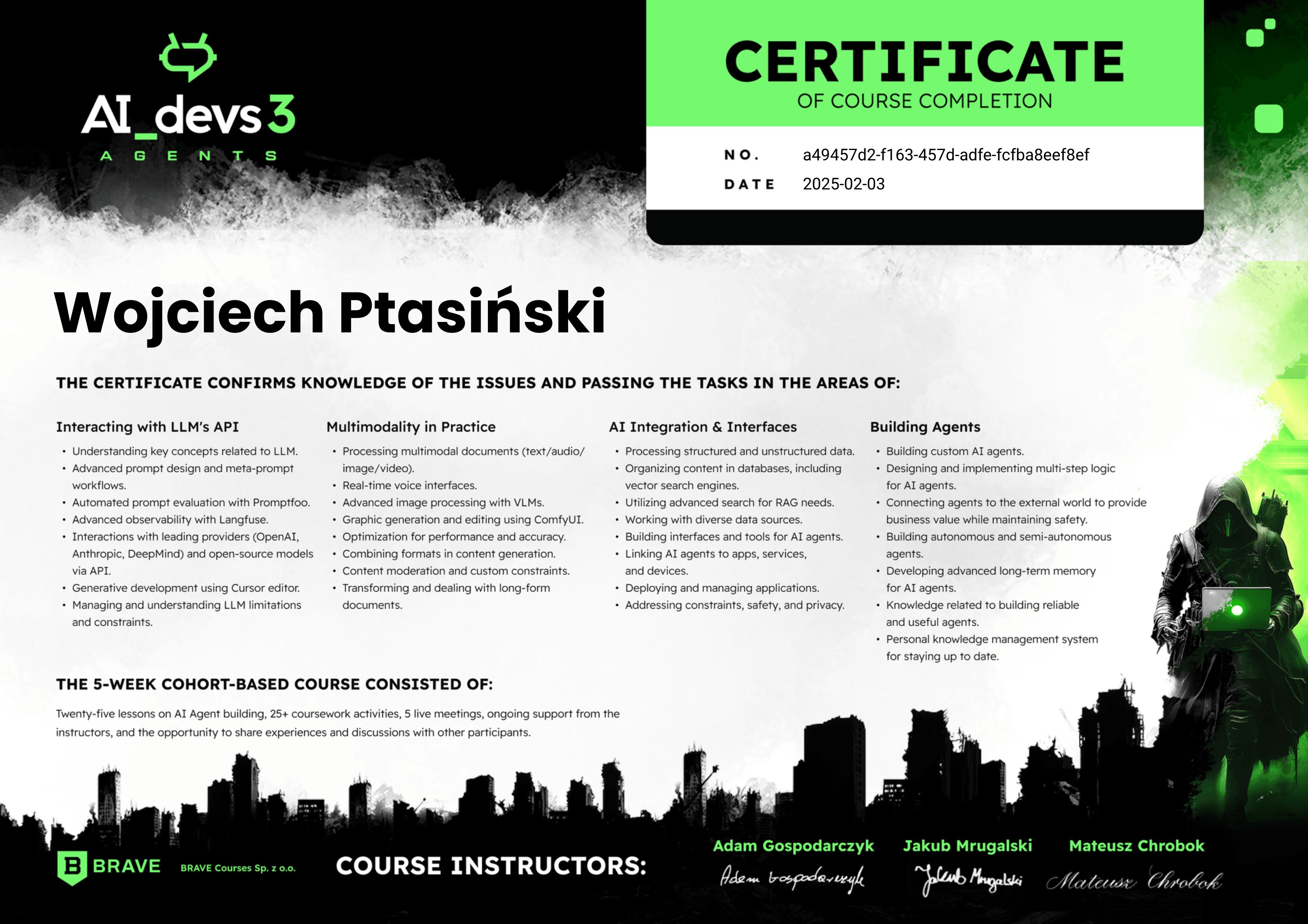 Certification