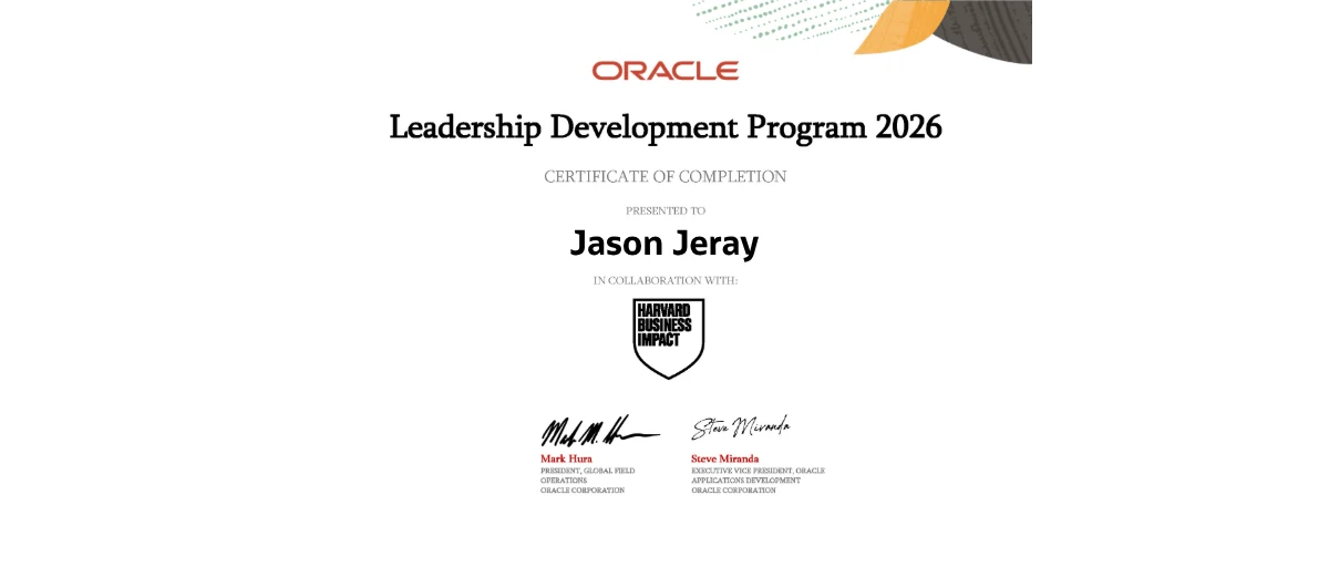 Check out Jason Jeray's Oracle North America Leadership Development ...