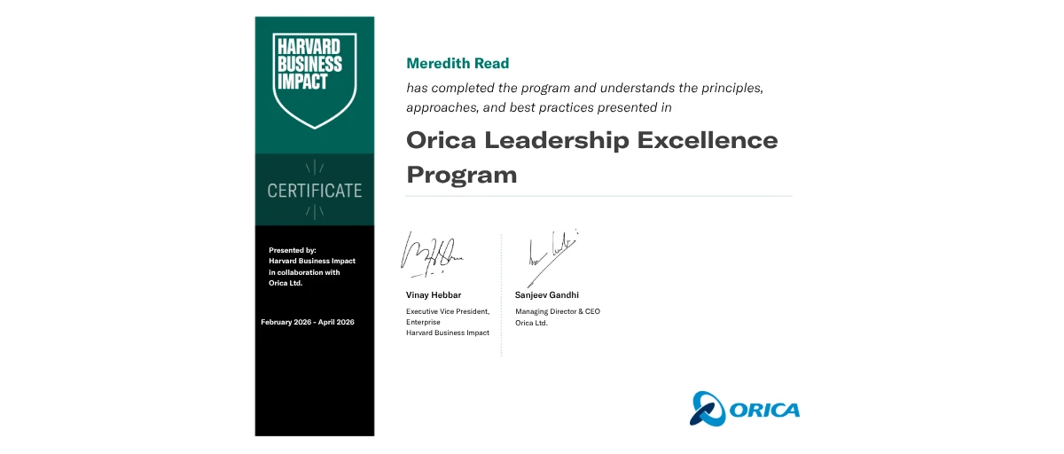 Check out Meredith Read's Orica Leadership Excellence Program ...