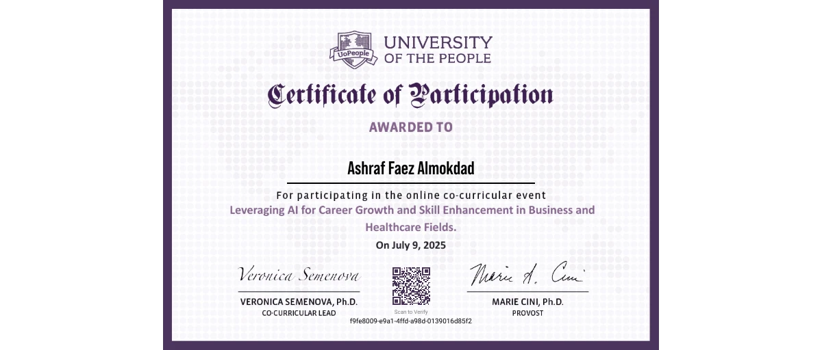 Check out Ashraf Faez Almokdad's Webinar:- Leveraging AI for Career ...