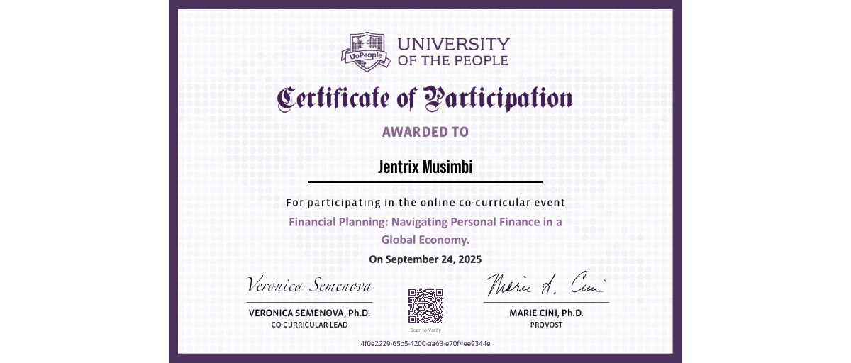 Check out Jentrix Musimbi's Webinar:- Financial Planning: Navigating ...