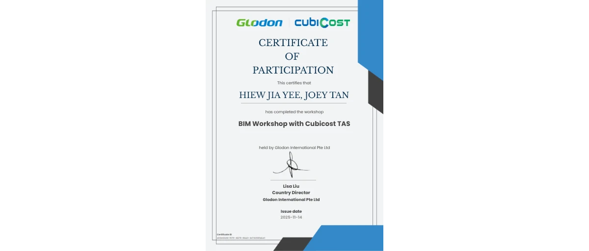 Check out HIEW JIA YEE, JOEY TAN's SG - BIM Workshop with Cubicost TAS ...